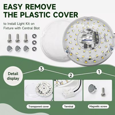 120V 15W Driverless Dia 100mm Led Light Για Led Φαν Φως Με ETL Πιστοποιητικό Οροφή Φαν Led Light αντικατάσταση