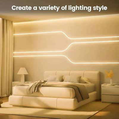 Εξωτερική Ανερόπλεα 12/24V Σιλικόνη LED Light Strip Για οικιακή διακόσμηση Neon LED Strip Lights White 16.4ft/5m Neon Light Strip 12V Σιλικόνη Ανερόπλεα Ευέλικτο LED Neon Rope Lights Για υπνοδωμάτιο Φεστιβάλ