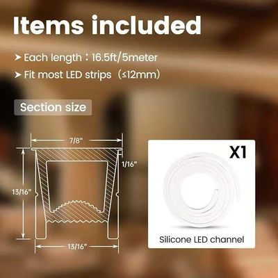 Εξωτερική Ανερόπλεα 12/24V Σιλικόνη LED Light Strip Για οικιακή διακόσμηση Neon LED Strip Lights White 16.4ft/5m Neon Light Strip 12V Σιλικόνη Ανερόπλεα Ευέλικτο LED Neon Rope Lights Για υπνοδωμάτιο Φεστιβάλ