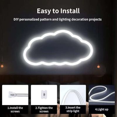 16.5FT / 5 Meter αδιαμφισβήτητο σύστημα καναλιού LED σε σιλικόνη Ελαστικός σωλήνας με γαλακτόλευκο κάλυμμα ευρύτερη τροχιά για 12mm αδιάβροχο φως LED USC7 WW