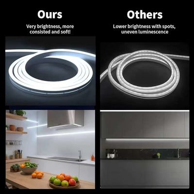 16.5FT / 5 Meter αδιαμφισβήτητο σύστημα καναλιού LED σε σιλικόνη Ελαστικός σωλήνας με γαλακτόλευκο κάλυμμα ευρύτερη τροχιά για 12mm αδιάβροχο φως LED USC7 WW