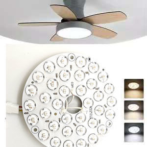 Υψηλό φως 230V 15W 110MM 36V 3CCT Εναλλακτικό μέρος Φανατήρας οροφής Πίνακας PCB Δρομολογητής Λιγότερες μονάδες LED Αποκάλυψη και ρύθμιση χρώματος