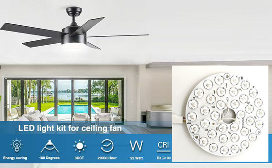 Υψηλό φως 230V 15W 110MM 36V 3CCT Εναλλακτικό μέρος Φανατήρας οροφής Πίνακας PCB Δρομολογητής Λιγότερες μονάδες LED Αποκάλυψη και ρύθμιση χρώματος