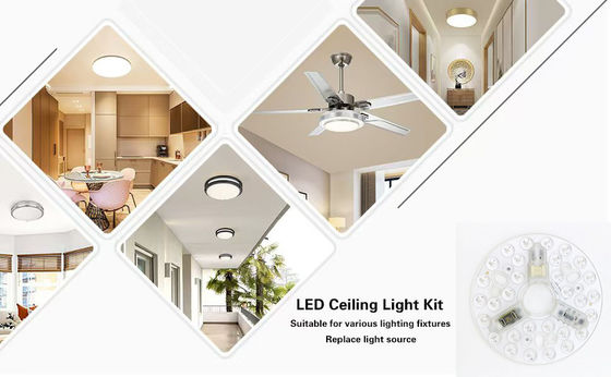 ERP Rosh LED Modules 5CCT 12W/18W/24W DIP Switch Ceiling Light Fan With Witch Power Αντικαθιστά το LED Module