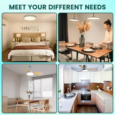 ERP Rosh LED Modules 5CCT 12W/18W/24W DIP Switch Ceiling Light Fan With Witch Power Αντικαθιστά το LED Module