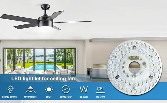 5CCT 18W/24W DIP Switch Ceiling Light Fan With Witch Power Αντικαθιστά το LED Module 120V Ceiling Fan Panel Retrofit Kit με τις μονάδες DOB