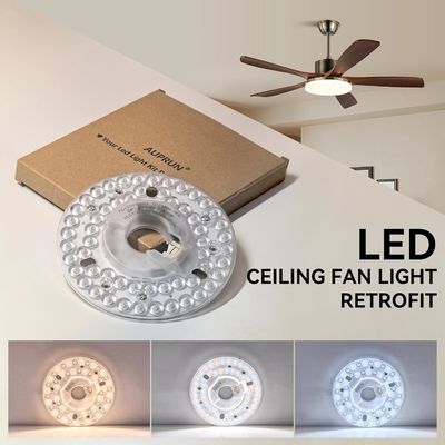 4.92  Universal Ceiling Fan Led Light Αντικατάσταση για το Ceiling Fan Flush Mount Ceiling Light, 18W 3CCT 3000K 4000K 6000K 1500LM CRI90 Dimmable προσιτή λύση για το Hampton Bay Harbor Breeze Hunter