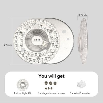 4.92  Universal Ceiling Fan Led Light Αντικατάσταση για το Ceiling Fan Flush Mount Ceiling Light, 18W 3CCT 3000K 4000K 6000K 1500LM CRI90 Dimmable προσιτή λύση για το Hampton Bay Harbor Breeze Hunter