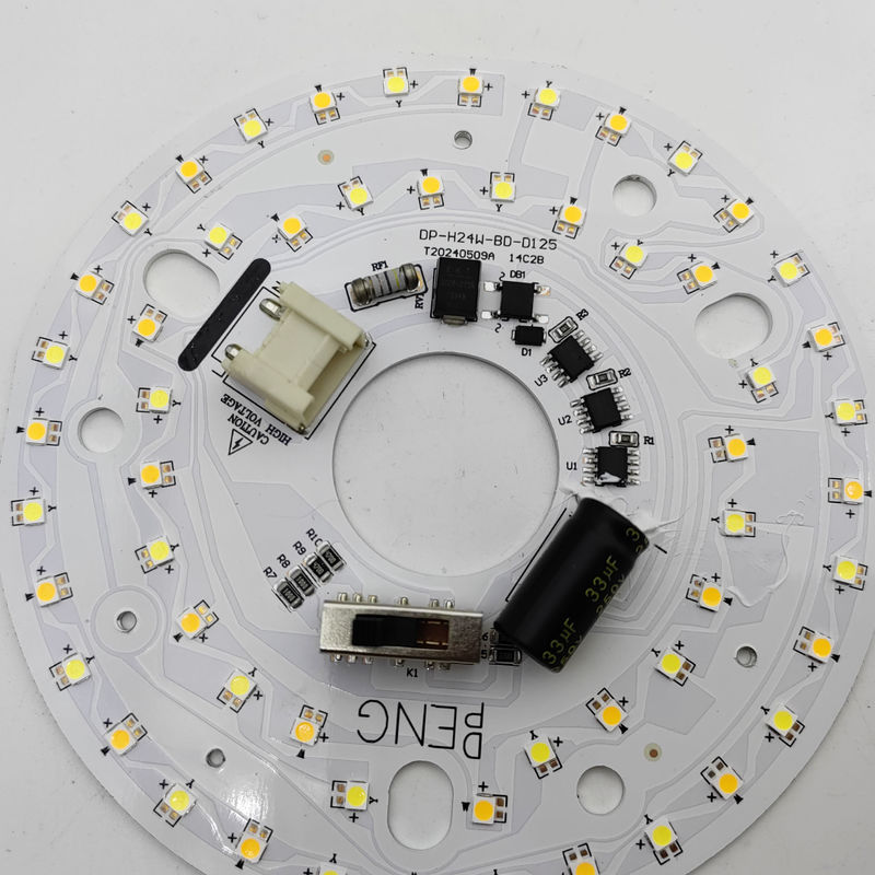 Διά125mm 4.9inch 24W LED Φαν φως οροφής Kit Retrofit Οροφή Φως Αντικατάσταση Kit 5CCT 3000K 3500K 4000K 5000K 6000K Ρυθμίσιμο 12W 18W 24W Switch, 2800LM 120V ETL 2 4 Watt