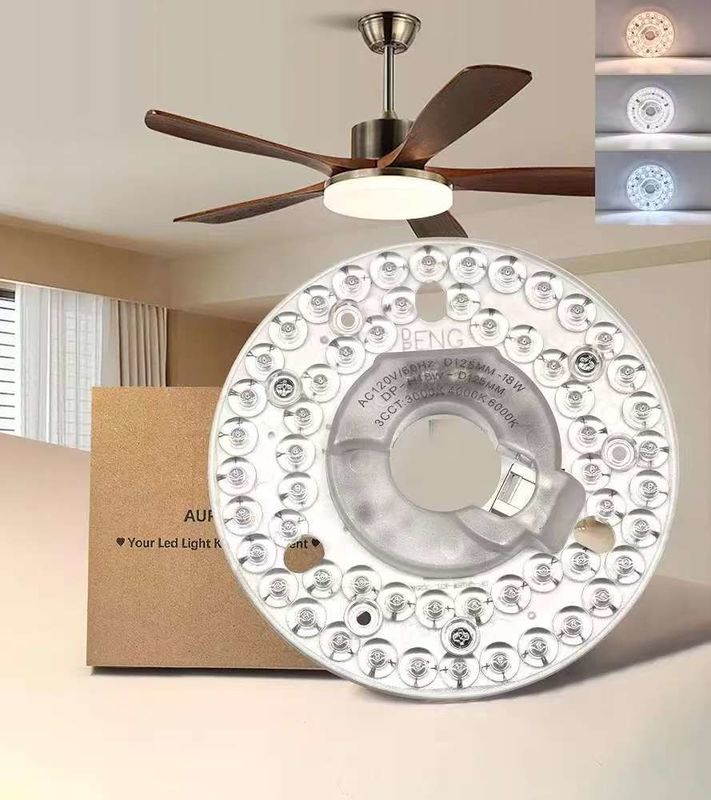 4.92  Universal Ceiling Fan Led Light Αντικατάσταση για το Ceiling Fan Flush Mount Ceiling Light, 18W 3CCT 3000K 4000K 6000K 1500LM CRI90 Dimmable προσιτή λύση για το Hampton Bay Harbor Breeze Hunter