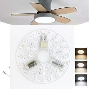 ERP Rosh LED Modules 5CCT 12W/18W/24W DIP Switch Ceiling Light Fan With Witch Power Αντικαθιστά το LED Module